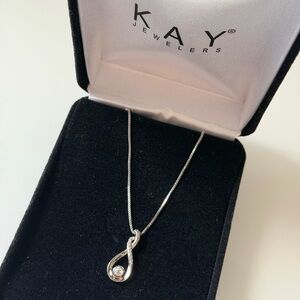Kay Jewelers Infinity Diamond Sterling Silver Pendant Necklace